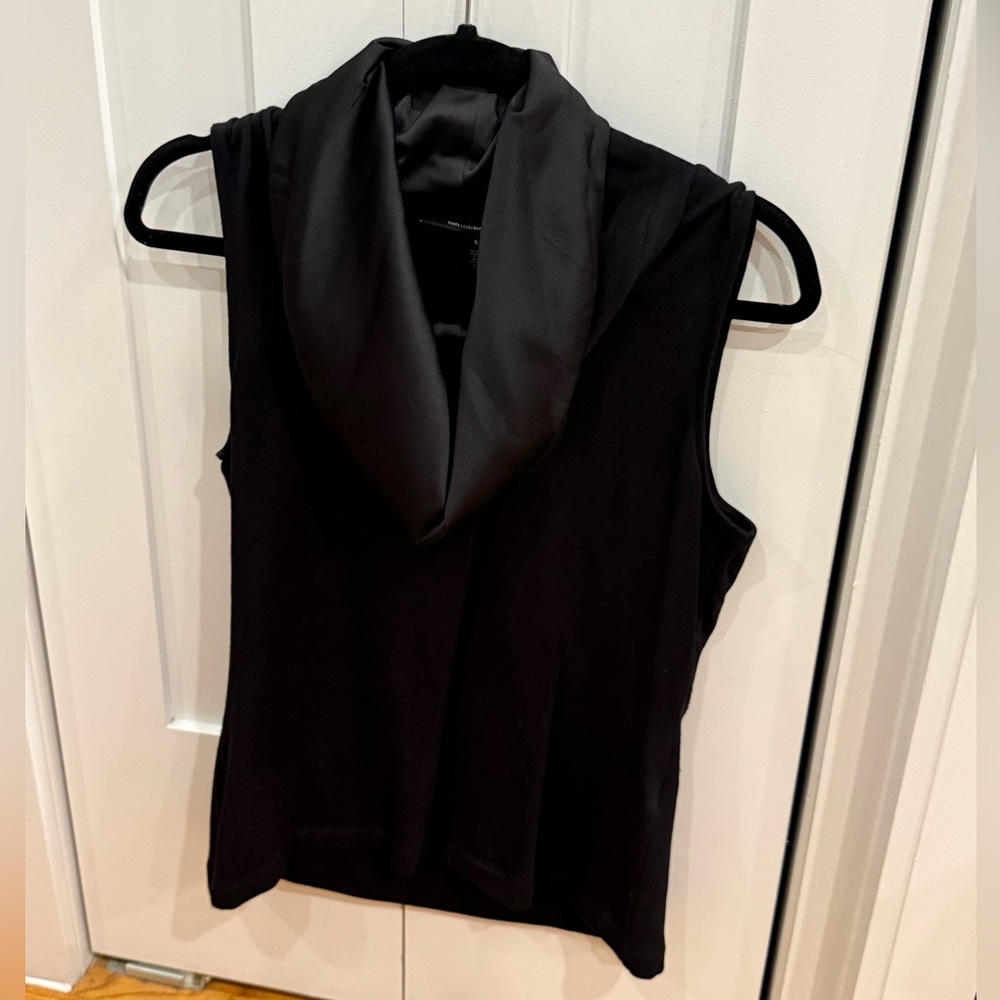 White House Black Market Black Sleeveless Blouse